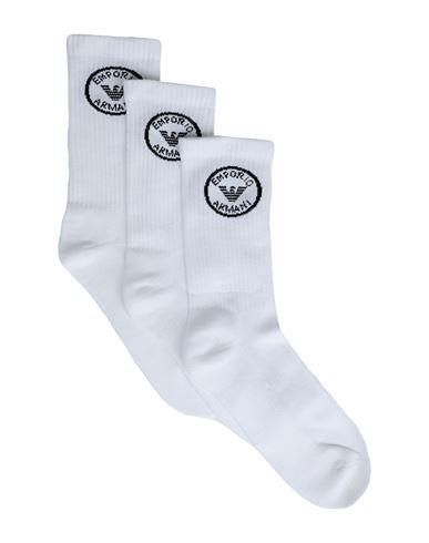 Emporio Armani Man Socks & Hosiery White Size Onesize Cotton, Polyamide, Elastane