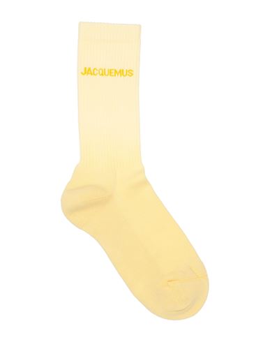 Jacquemus Man Socks & Hosiery Light Yellow Size 10-13 Cotton, Polyamide, Elastane