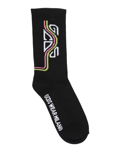 Gcds Man Socks & Hosiery Black Size 4-6 Cotton, Polyamide, Elastane
