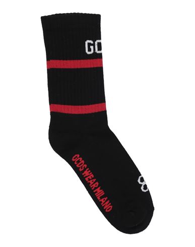 Gcds Man Socks & Hosiery Black Size Onesize Cotton, Polyamide, Elastane