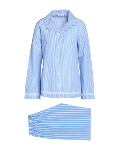 Shop Verdissima Woman Sleepwear Azure Size L Cotton, Polyamide In Blue