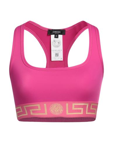 Shop Versace Woman Top Fuchsia Size S Polyamide, Elastane, Polyester In Pink