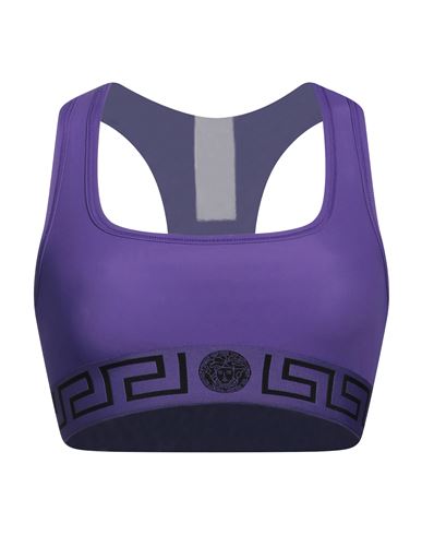 Versace Woman Top Mauve Size S Polyamide, Elastane, Polyester In Purple