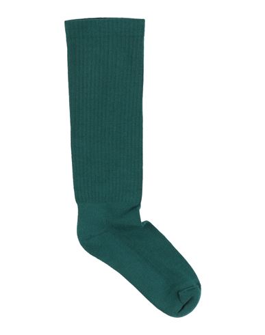 Rick Owens Man Socks & Hosiery Deep Jade Size 6-8 Cotton, Polyamide, Elastane In Green
