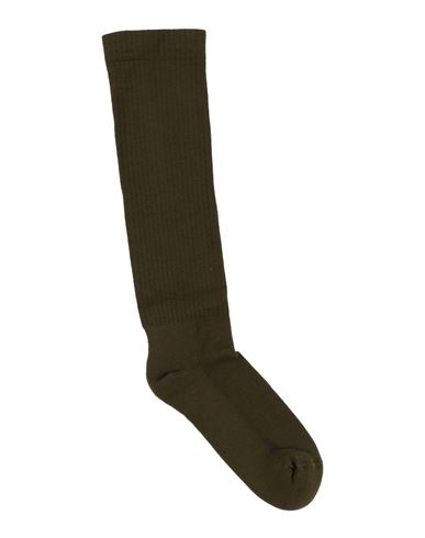 Rick Owens Man Socks & Hosiery Dark Green Size 6-8 Cotton, Polyamide, Elastane