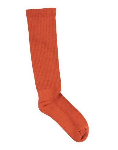 Rick Owens Man Socks & Hosiery Rust Size 6-8 Cotton, Polyamide, Elastane In Red