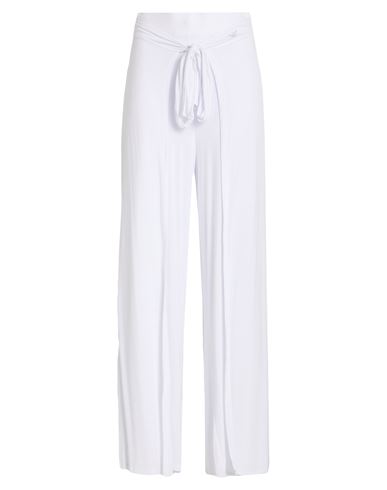 Emporio Armani Woman Pants White Size L Viscose, Elastane