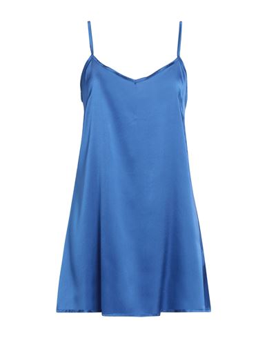 Shop Verdissima Woman Slip Dress Blue Size L Polyester