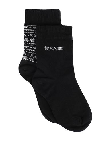 Emporio Armani Woman Socks & Hosiery Black Size Onesize Cotton, Polyamide, Elastane