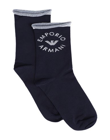 Emporio Armani Woman Socks & Hosiery Navy Blue Size Onesize Viscose, Polyamide, Elastane, Polyester