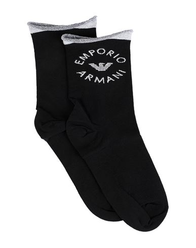 Emporio Armani Woman Socks & Hosiery Black Size Onesize Viscose, Polyamide, Elastane, Polyester