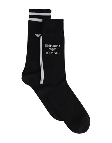 Shop Emporio Armani Man Socks & Hosiery Black Size Onesize Cotton, Polyamide, Elastane