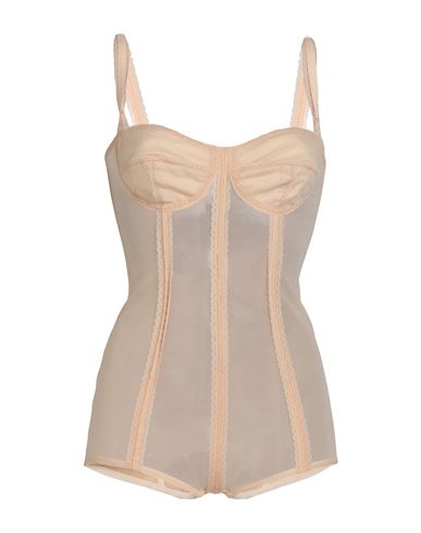 Dolce & Gabbana Woman Bustiers, Corsets & Suspenders Blush Size 4 Polyamide, Polyester, Elastane In Brown