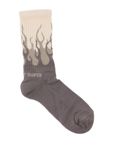 Vision Of Super Man Socks & Hosiery Dove Grey Size Onesize Cotton, Polyamide, Elastane In Gray