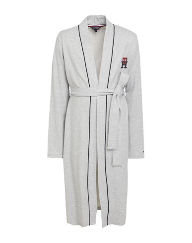Tommy Hilfiger Man Dressing Gown Or Bathrobe Grey Size M Cotton, Polyester