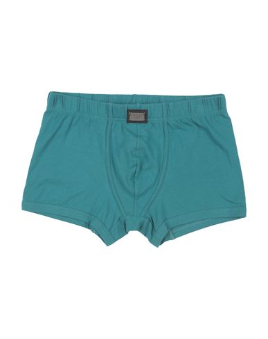 Dolce & Gabbana Underwear Man Boxer Deep Jade Size 32 Cotton, Elastane, Polyester, Zamak In Green