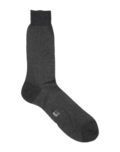 Shop Dunhill Man Socks & Hosiery Lead Size 13 Cotton In Grey