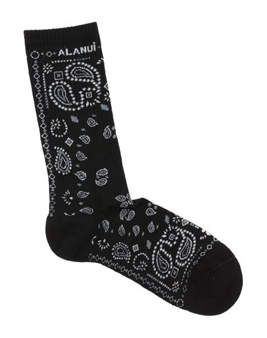 Alanui Bandana-intarsia Socks In Black