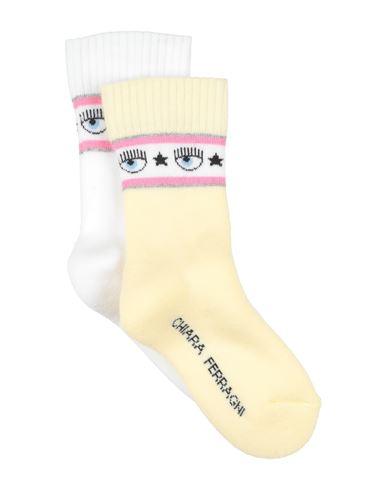 Shop Chiara Ferragni Toddler Girl Socks & Hosiery Light Yellow Size 6 Cotton