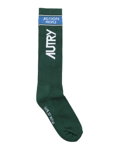 Shop Autry Man Socks & Hosiery Green Size 6-9 Cotton, Elastane, Nylon