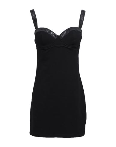 Moschino Woman Slip Dress Black Size L Cotton, Elastane