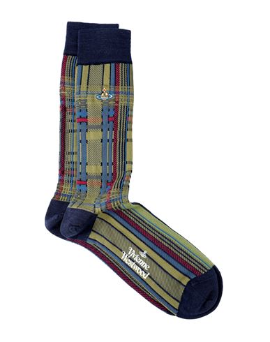 Vivienne Westwood Man Socks & Hosiery Navy Blue Size 7 Merino Wool, Polyamide, Elastane