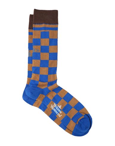Vivienne Westwood Man Socks & Hosiery Bright Blue Size 7 Merino Wool, Polyamide, Elastane