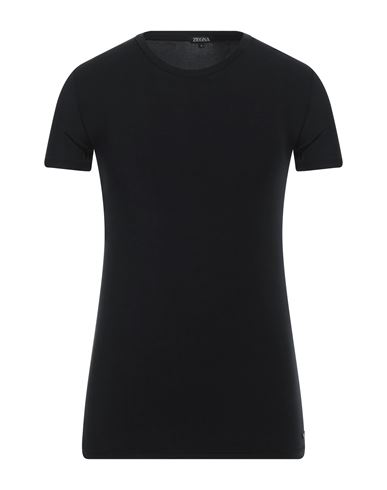 Shop Zegna Man Undershirt Black Size 3xl Lyocell, Elastane