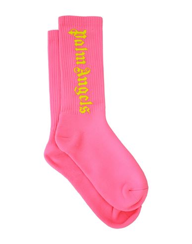 Palm Angels Classic Logo Socks Woman Socks & Hosiery Pink Size L/xl Polyamide, Elastane