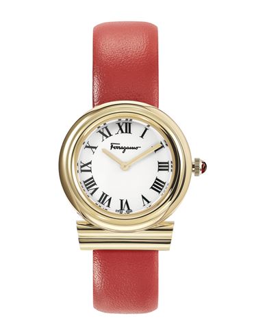 Ferragamo Gancini Leather Watch Woman Wrist Watch Gold Size Onesize Stainless Steel