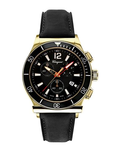 Ferragamo 1898 Sport Chronograph Watch Man Wrist Watch Gold Size Onesize Stainless Steel