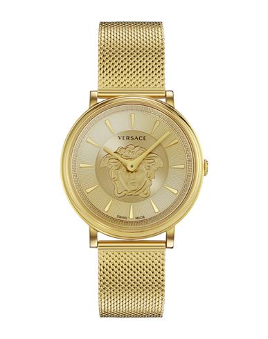 Versace V-circle Medusa Mesh Watch Woman Wrist Watch Gold Size Onesize Stainless Steel
