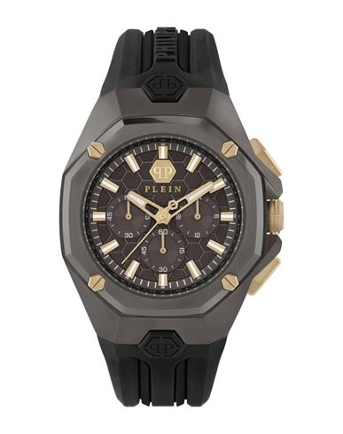 Philipp Plein Octagon Chronograph Watch Man Wrist Watch Brown Size Onesize Stainless Steel