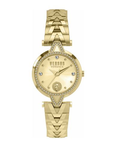 Versus Versace V  Crystal Bracelet Watch Woman Wrist Watch Gold Size Onesize Stainless Steel In Gold