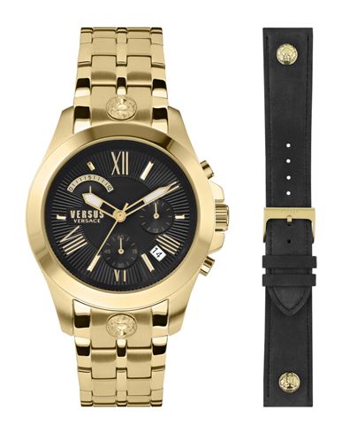 Versus Versace Chrono Lion Box Set Bracelet Watch Man Wrist Watch Gold Size Onesize Stainless Steel