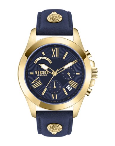Versus Versace Chrono Lion Strap Watch Man Wrist Watch Gold Size Onesize Stainless Steel