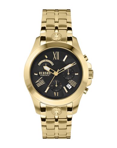Versus Versace Chrono Lion Bracelet Watch Man Wrist Watch Gold Size Onesize Stainless Steel