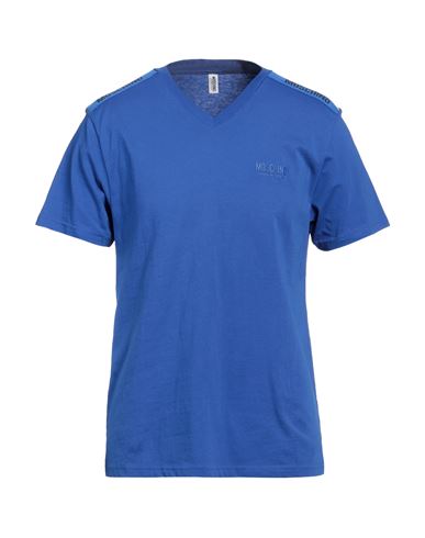 Shop Moschino Man Undershirt Blue Size L Cotton