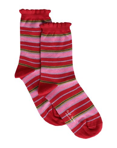 Paul Smith Woman Socks & Hosiery Red Size Onesize Organic Cotton, Polyamide, Elastane In Pink