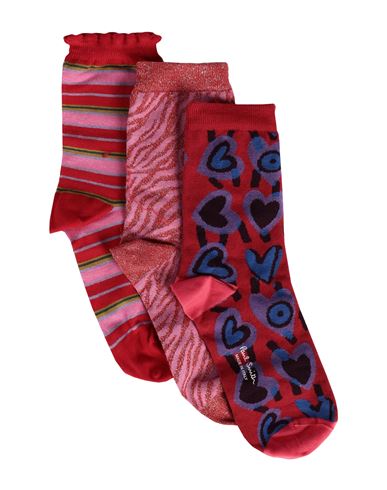 Paul Smith Woman Socks & Hosiery Red Size Onesize Cotton, Polyamide, Polyester, Elastane