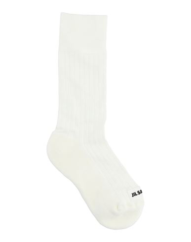 Jil Sander Woman Socks & Hosiery Off White Size S Cotton, Polyamide, Elastane