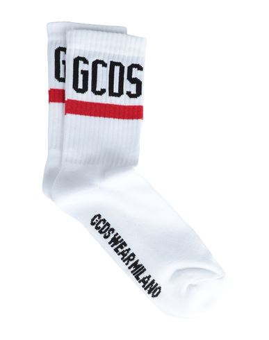 Gcds Man Socks & Hosiery White Size 6-8 Cotton, Nylon, Lyocell
