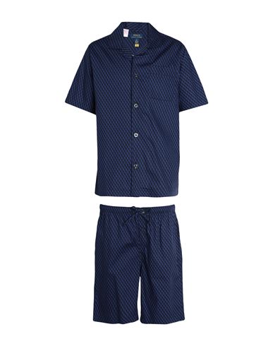Shop Polo Ralph Lauren Striped Cotton Pajama Set Man Sleepwear Blue Size M Cotton