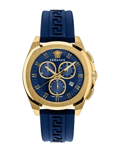 Versace Geo Chrono Silicone Watch Man Wrist Watch Gold Size Onesize Stainless Steel