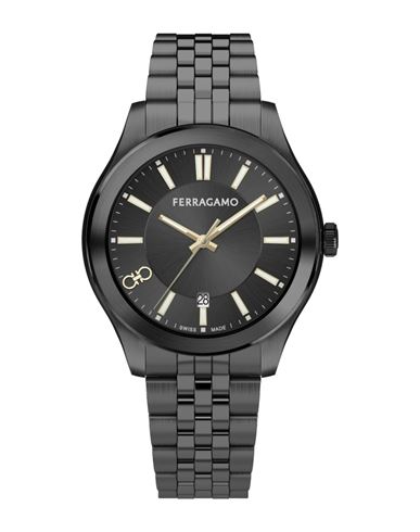 Ferragamo Classic Bracelet Watch Man Wrist Watch Black Size Onesize Stainless Steel