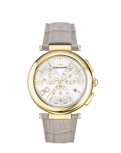 Ferragamo Legacy Chronograph Watch Woman Wrist Watch Gold Size Onesize Stainless Steel