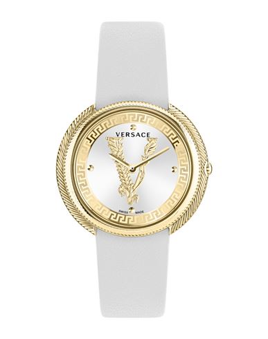 Versace Thea Leather Watch Woman Wrist Watch Gold Size Onesize Stainless Steel
