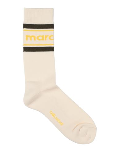 Isabel Marant Man Socks & Hosiery Ivory Size Onesize Cotton, Polyamide, Elastane In Neutral