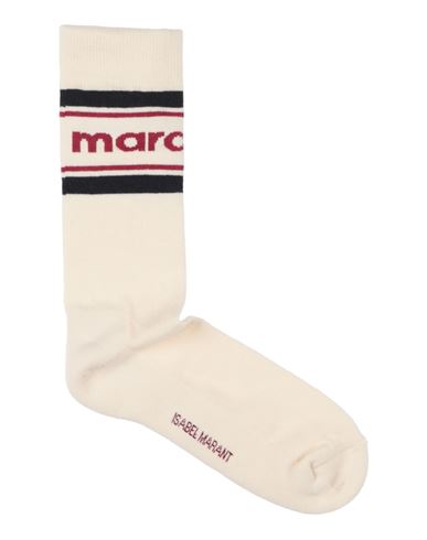 Isabel Marant Man Socks & Hosiery Ivory Size Onesize Cotton, Polyamide, Elastane In Neutral
