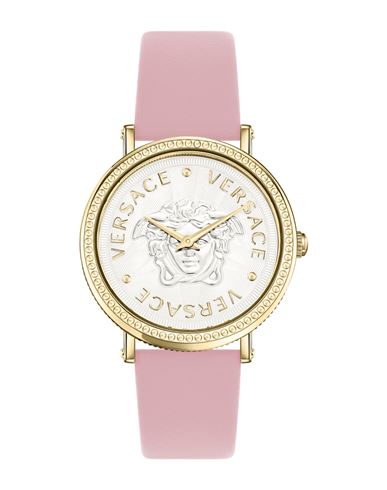 Versace V-dollar Leather Watch Woman Wrist Watch Gold Size - Calfskin